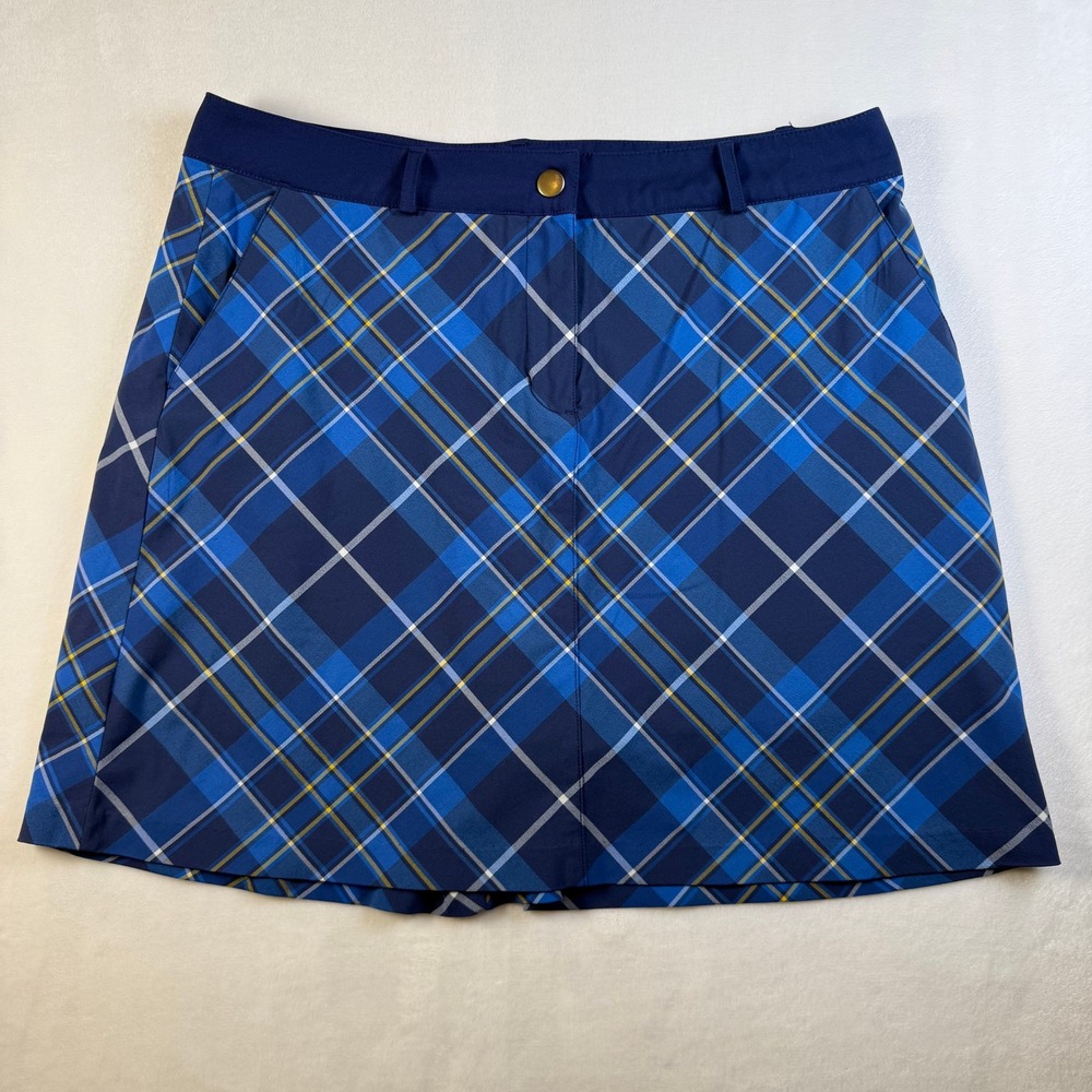 Blue Plaid Golf Skort Preppy Tennis Coastal‎ Grandmacore Athleisure